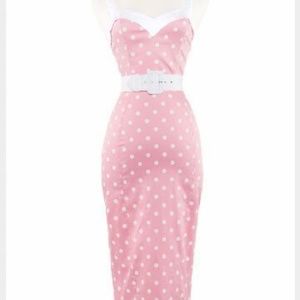 RARE Pink Polka Dot Pinup Dress by Micheline Pitt